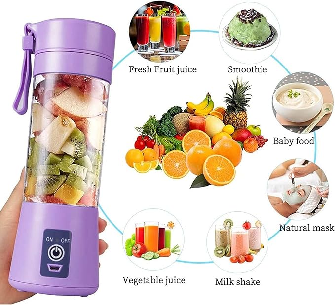 Mini Licuadora Portátil Recargable USB - Batidos y Smoothies en Cualquier Lugar