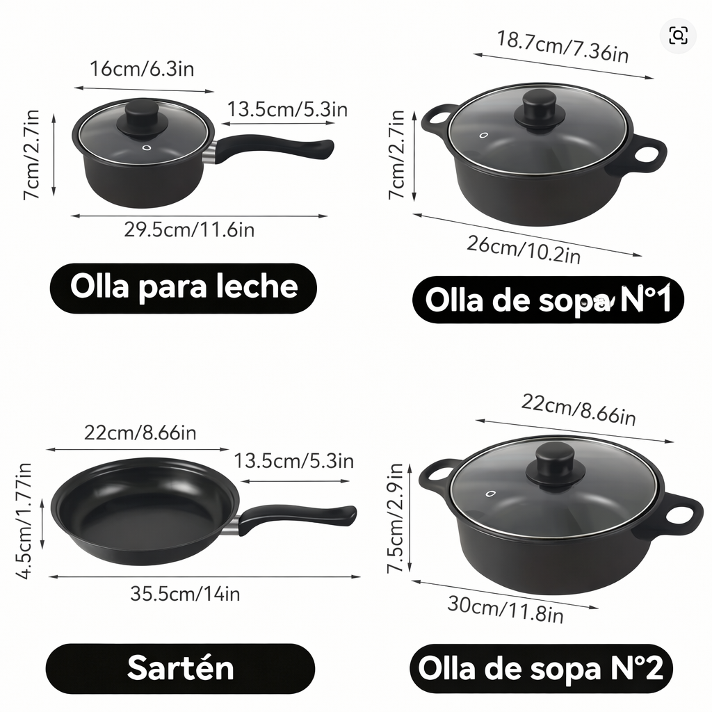 Set De Ollas 13 Piezas Juego De Ollas