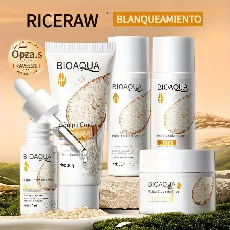 Blanqueador De Arroz Kit Completo Línea Premium de Cuidado de Piel con Extracto Natural de Arroz 