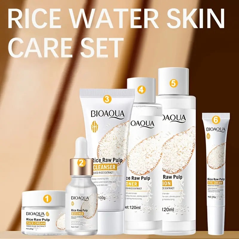 Blanqueador De Arroz Kit Completo Línea Premium de Cuidado de Piel con Extracto Natural de Arroz 