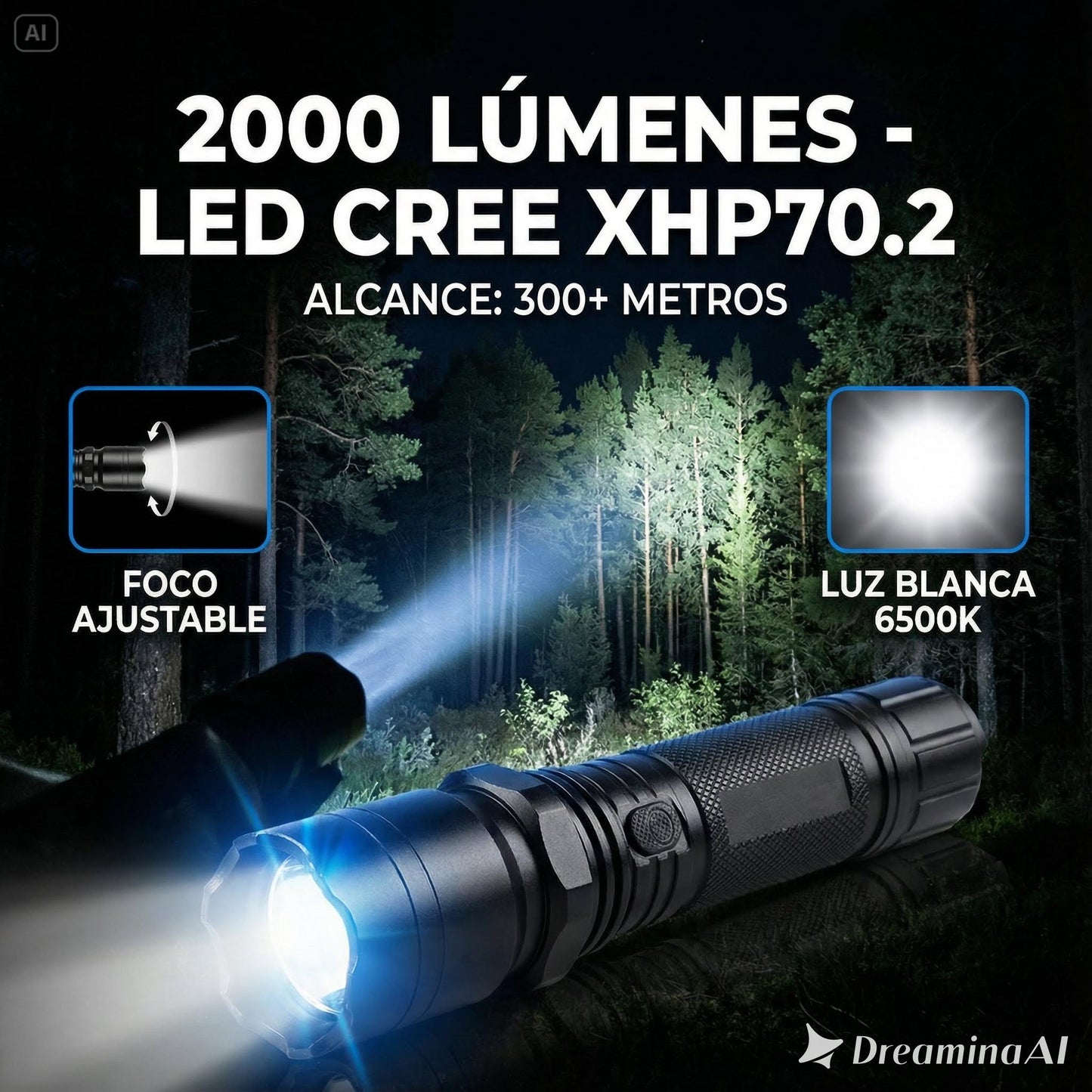 Linterna Táctica de Alto Rendimiento